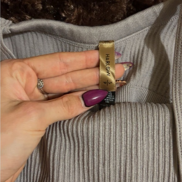 Harlow thick ribbed tank taupe color size small - Picture 2 of 2
